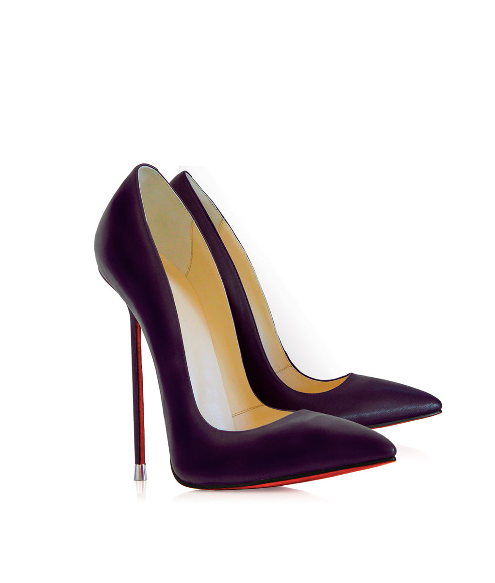 Akhira Purple · Charlotte Luxury Shoes · Luxury High Heel Pumps · Di Marni - Vicenzo Rossi · Custom made · Made to measure · Black Luxury Pumps High Heel Shoes · Stiletto Shoes