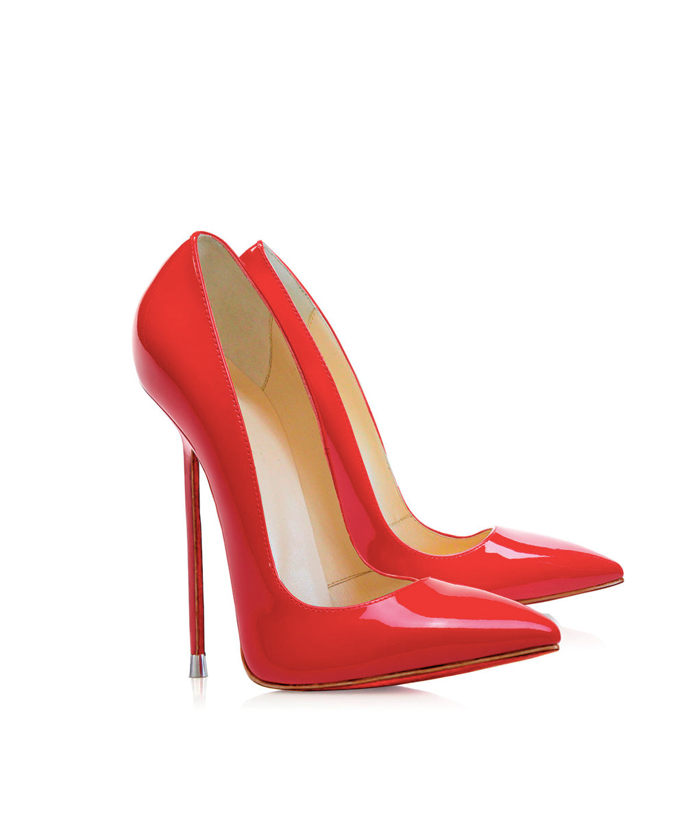Akhira Red Patent · Charlotte Luxury Shoes · Luxury High Heel Pumps · Di Marni - Vicenzo Rossi · Custom made · Made to measure · Black Luxury Pumps High Heel Shoes · Stiletto Shoes