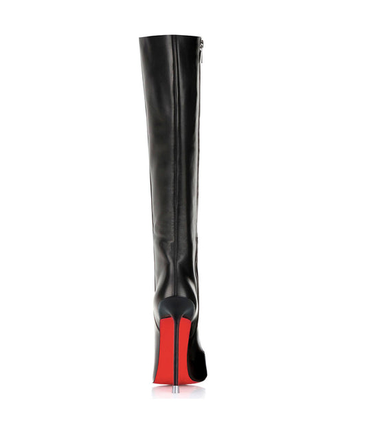 Dorbeon 120 Black · Charlotte Luxury Boots · Luxury High Heel Pointy Boots · Di Marni - Vicenzo Rossi · Custom made · Made to measure · Luxury Pointy High Heel Boots · Stiletto Boots