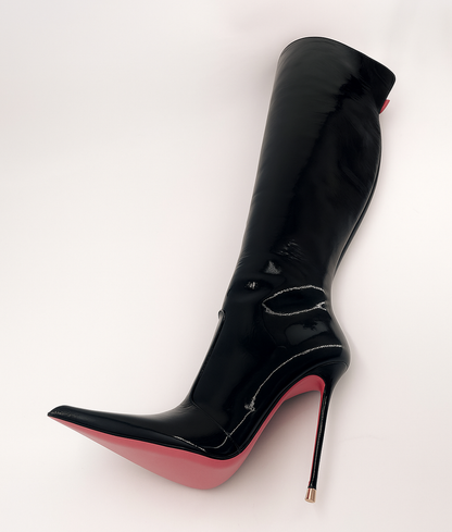 Troann 38 — Black Patent · Red Lining · Pink Sole