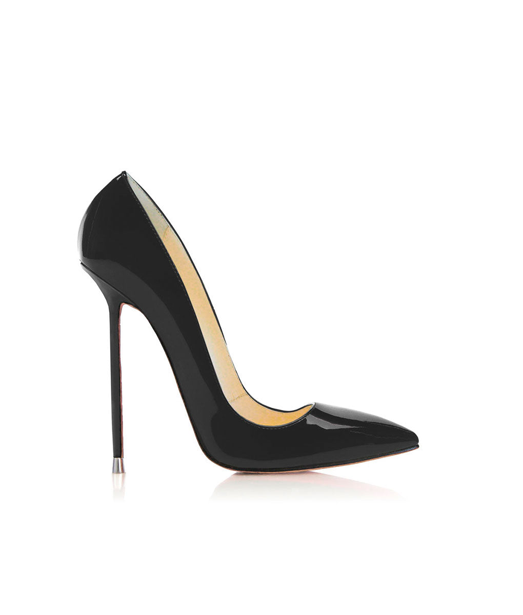 Akhira Black Patent  · Charlotte Luxury Shoes · Luxury High Heel Pumps · Di Marni - Vicenzo Rossi · Custom made · Made to measure · Black Luxury Pumps High Heel Shoes · Stiletto Shoes