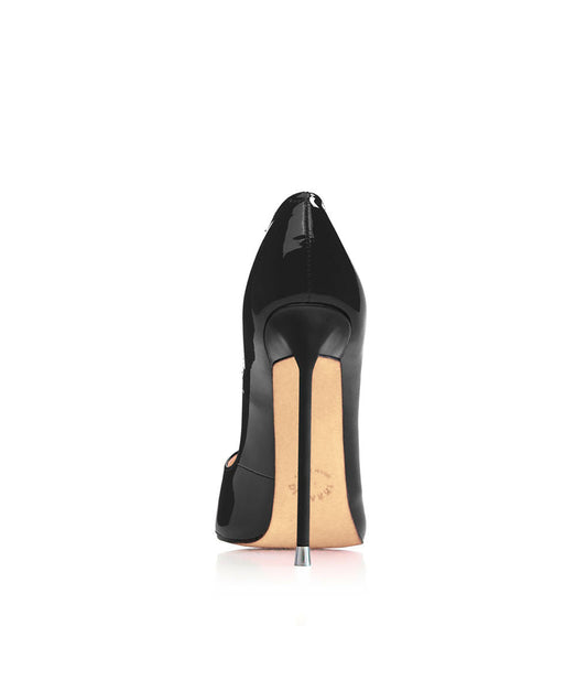 Akhira Black Patent  · Charlotte Luxury Shoes · Luxury High Heel Pumps · Di Marni - Vicenzo Rossi · Custom made · Made to measure · Black Luxury Pumps High Heel Shoes · Stiletto Shoes