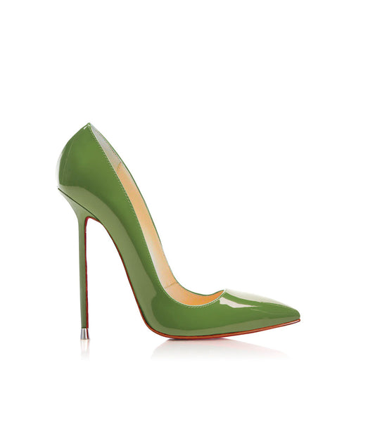 Akhira Green Patent  · Charlotte Luxury Shoes · Luxury High Heel Pumps · Di Marni - Vicenzo Rossi · Custom made · Made to measure · Black Luxury Pumps High Heel Shoes · Stiletto Shoes