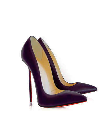 Akhira Purple  · Charlotte Luxury Shoes · Luxury High Heel Pumps · Di Marni - Vicenzo Rossi · Custom made · Made to measure · Black Luxury Pumps High Heel Shoes · Stiletto Shoes