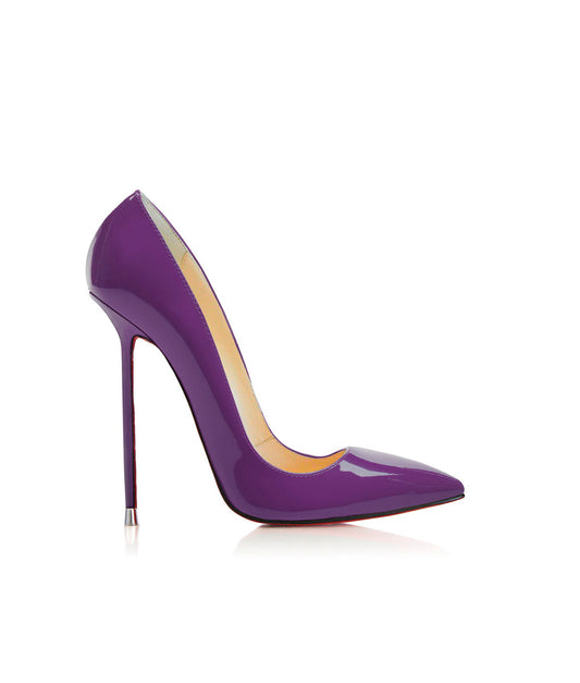 Akhira Purple Patent  · Charlotte Luxury Shoes · Luxury High Heel Pumps · Di Marni - Vicenzo Rossi · Custom made · Made to measure · Black Luxury Pumps High Heel Shoes · Stiletto Shoes