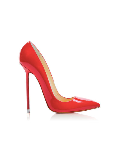 Akhira Red Patent  · Charlotte Luxury Shoes · Luxury High Heel Pumps · Di Marni - Vicenzo Rossi · Custom made · Made to measure · Black Luxury Pumps High Heel Shoes · Stiletto Shoes