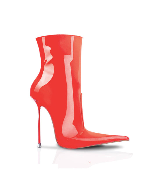Corçai Red · Charlotte Luxury Boots · Luxury High Heel Pointy Boots · Di Marni · Custom made · Made to measure · Luxury Pointy High Heel Boots · Stiletto Boots