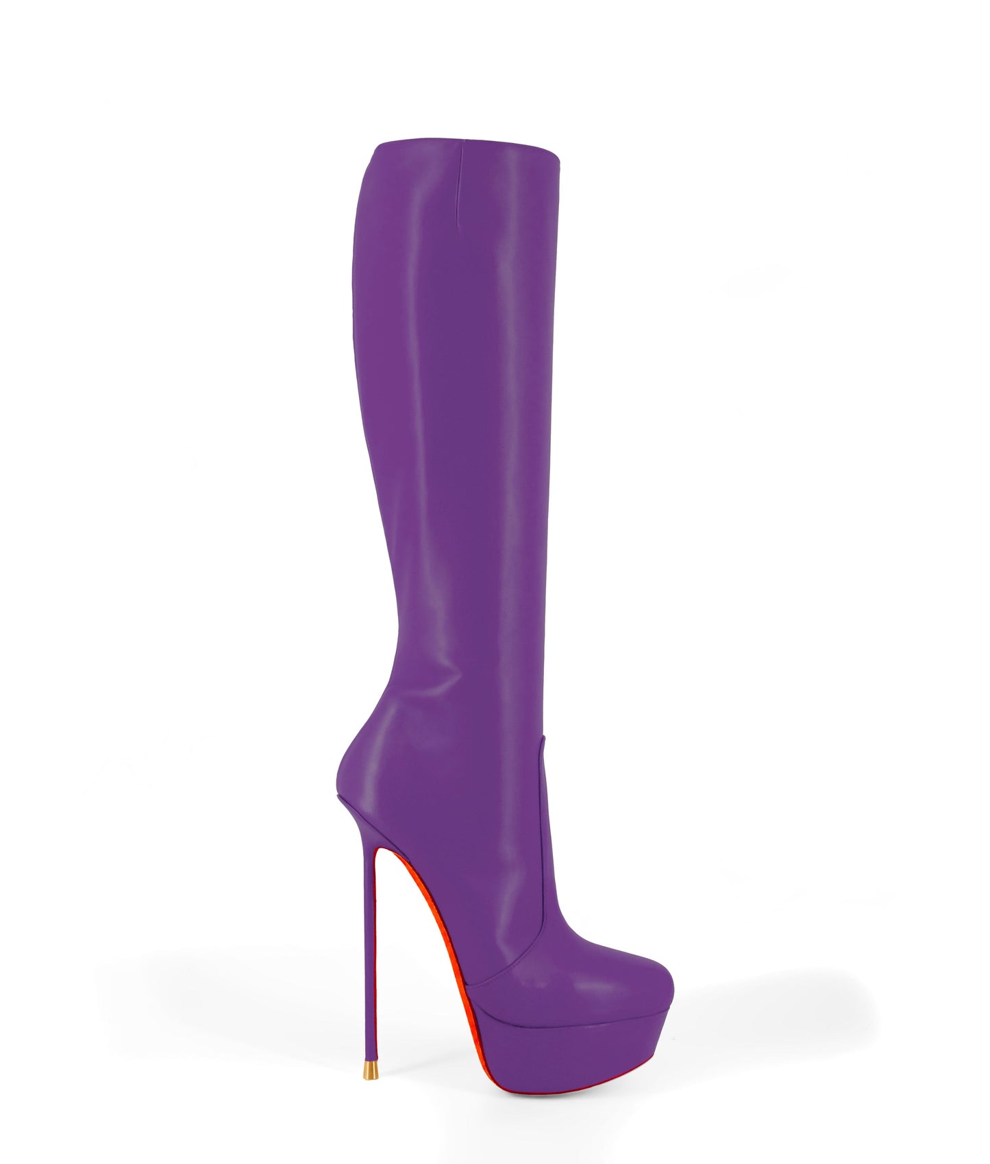 Demona 155 Purple Nappa · Luxury High Heel Knee High Boots · Vicenzo Rossi  · Charlotte Luxury Boots · Luxury High Heel Knee High Boots ·  Vicenzo Rossi · Custom made · Made to measure · Luxury Platform Boots · High Heel Boots