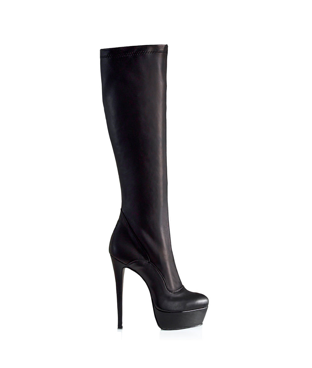 Samoa Black · Charlotte Luxury Boots · Luxury High Heel Knee high Boots · Gio Hel · Custom Made · Made to measure · Luxury High Heel Knee High Boots · Boots